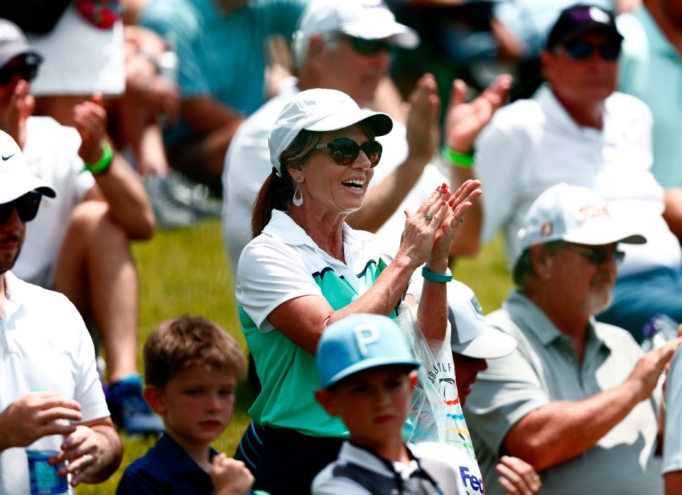 <strong>Golf fans cheer on their favorite players on the perimeter of the ninth green during the 2019 WGC-FedEx St. Jude Invitational.</strong>&nbsp;(Houston Cofield/Special To The Daily Memphian)