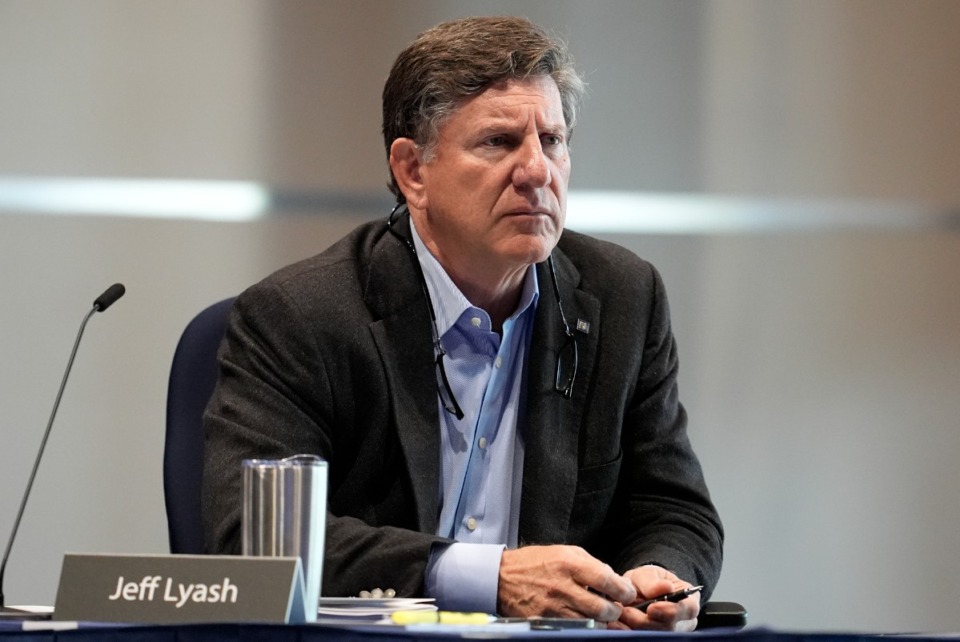 <strong>President and CEO of the Tennessee Valley Authority Jeff Lyash listens during a board of directors meeting, Wednesday, May 8, 2024, in Nashville, Tenn.</strong> (George Walker IV/AP Photo)