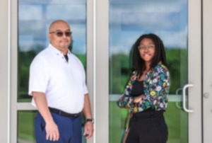 <strong>Last week Alfred Coleman III and&nbsp;Demitria Hale were among the first graduates of Southwest Tennessee Community College&rsquo;s aviation program. </strong>(Patrick Lantrip/The Daily Memphian)