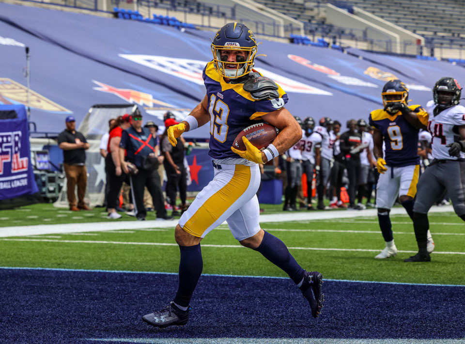 <strong>Vinny Papale played in a Showboats game May 28, 2023, at Simmons Bank Liberty Stadium.</strong> (Wes Hale/Special to The Daily Memphian)