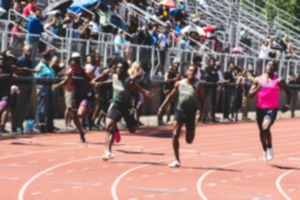 <strong>Memphis Central&rsquo;s Morcellous Harris and Jeremiah Patton win the Boys 100 Meter during a May 11, 2024 Track and Field meet at Collierville High School.</strong> (Ben Owens/Special to The Daily Memphian)