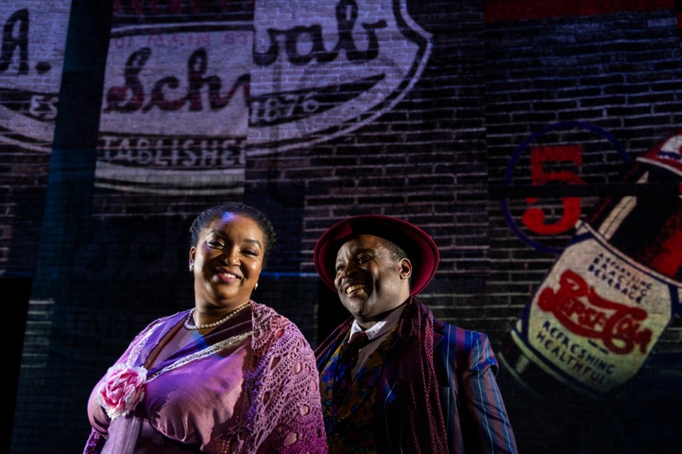 <strong>Marquita Richardson (playing Mimi, left) and Chauncey Parker (playing Rodolfo) rehearse before a dress rehearsal of &ldquo;La Boh&egrave;me&rdquo; at Scheidt Family Performing Arts Center.</strong> (Brad Vest/Special to The Daily Memphian)