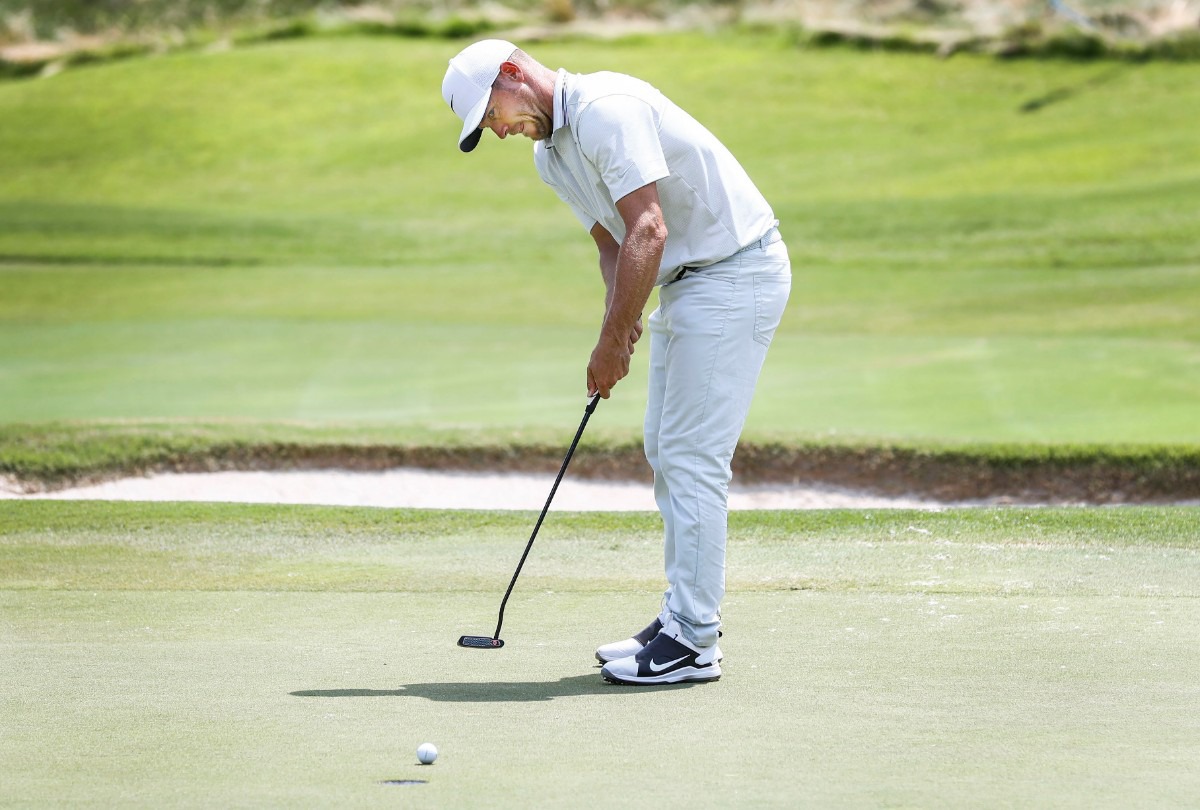 <strong>Alex Noren watches his birdie putt head for the sixth hole Sunday.</strong> (Mark Weber/Daily Memphian).