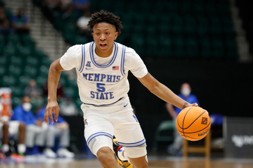 <strong>Boogie Ellis dribbles against Mississippi State during Sunday&rsquo;s NIT championship game in Frisco, Texas. </strong>(Photo courtesy of the NCAA)