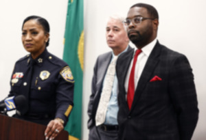 <strong>Mayor Paul Young attends a joint press conference with Memphis Police Department Interim Chief C.J. Davis and Shelby County District Attorney General Steve Mulroy May 2.</strong> (Mark Weber/The Daily Memphian)