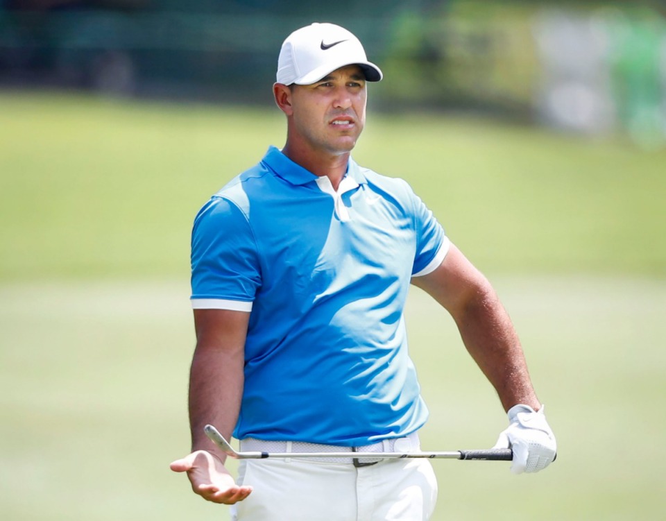 <strong>PGA golfer Brooks Koepka watches his fairway shot on hole 6 during final round action at the WGC-FedEx St. Jude Invitational at TPC Southwind, Sunday, July 28, 2019.</strong> (Mark Weber/Daily Memphian).