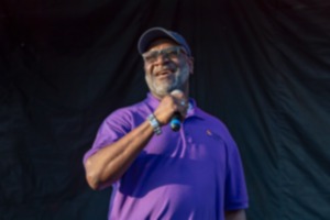 <strong>Memphis in May President and CEO Mack Weaver speaks at&nbsp;the Memphis in May World Championship Barbecue Cooking Contest at Liberty Park on Saturday, May 18, 2024. (Ziggy Mack/Special to The Daily Memphian)</strong>