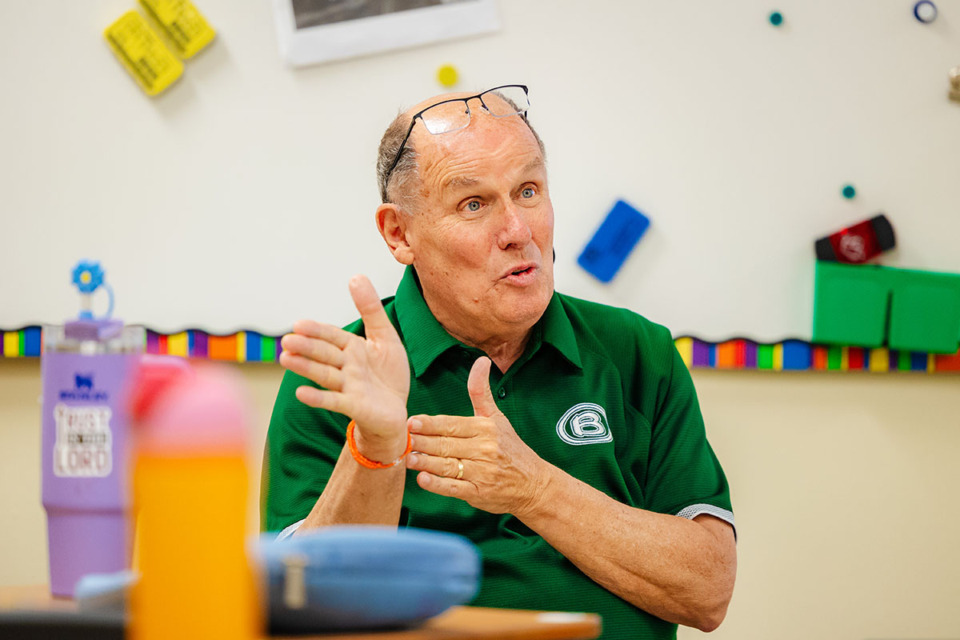<strong>&ldquo;When I come here &mdash; this may sound crazy &mdash; this is a safety place for me,&rdquo;&nbsp;Bob Shirey said about his 51 years of teaching at Briarcrest Christian School. He is the only employee left who was there the the day the school opened.</strong> (Benjamin Naylor/The Daily Memphian)