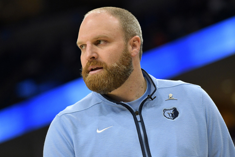 <strong>Memphis Grizzlies head coach Taylor Jenkins looks on from the sideline in the first half of an NBA basketball game against the Golden State Warriors Jan. 15, in Memphis.</strong> (Brandon Dill/AP Photo file)