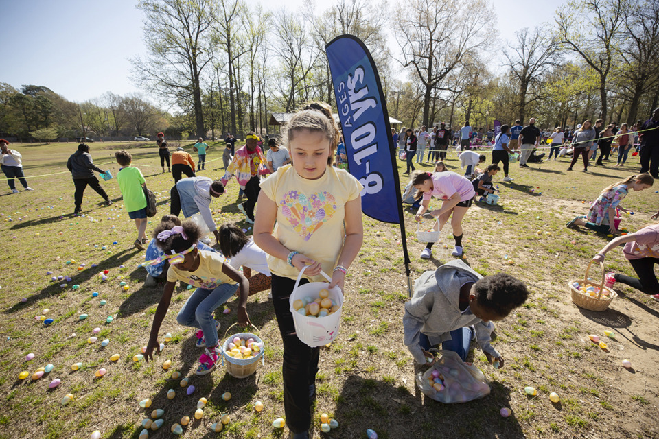 <strong>Bartlett Parks and Recreation has a master plan to renovate their existing 29 parks and includes plans for one more. W. J. Freeman Park hosted the suburb&rsquo;s annual Easter egg hunt on Saturday, April 1, 2023.</strong> (Ziggy Mack/Special to The Daily Memphian file)