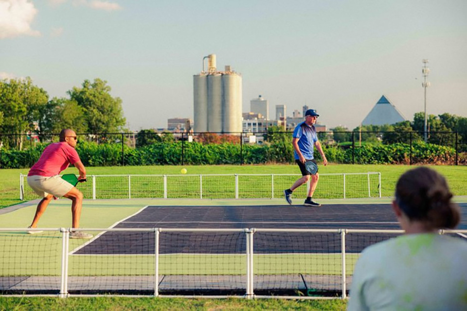 <strong>Pickleball 901 was granted a conditional use permit by the Collierville Board of Aldermen for pop-up events like this one held at Grind City Brewing Co. in Uptown.</strong> (Courtesy Pickleball 901)