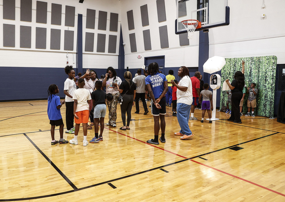 <strong>Youths play at Riverview Community Center&rsquo;s newly renovated gym May 29.</strong> (Mark Weber/The Daily Memphian)