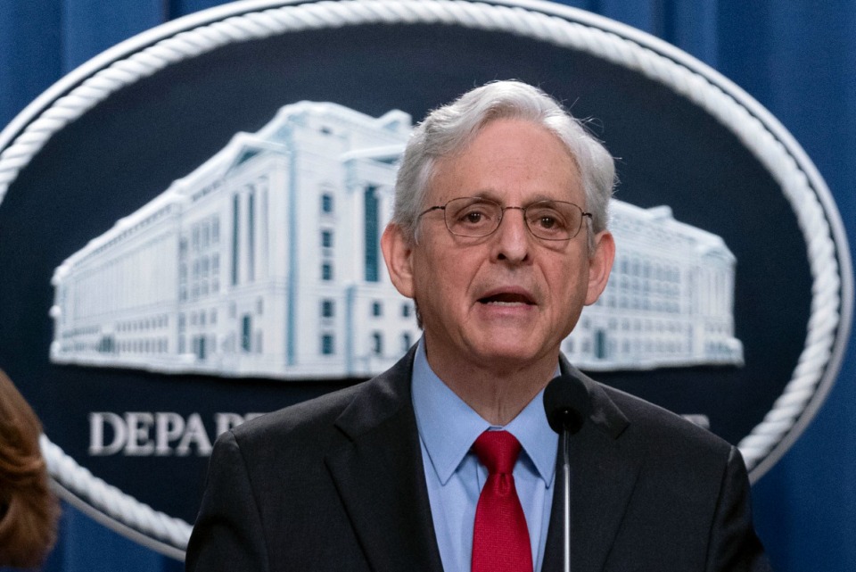 <strong>Attorney General Merrick Garland speaks during a news conference at the Department of Justice headquarters in Washington, Thursday, May 23, 2024. The Justice Department has filed a sweeping antitrust lawsuit against Ticketmaster and parent company Live Nation Entertainment, accusing them of running an illegal monopoly over live events in America and driving up prices for fans. The lawsuit was filed Thursday in New York and was brought with 30 state and district attorneys general.</strong> . (Jose Luis Magana/AP)