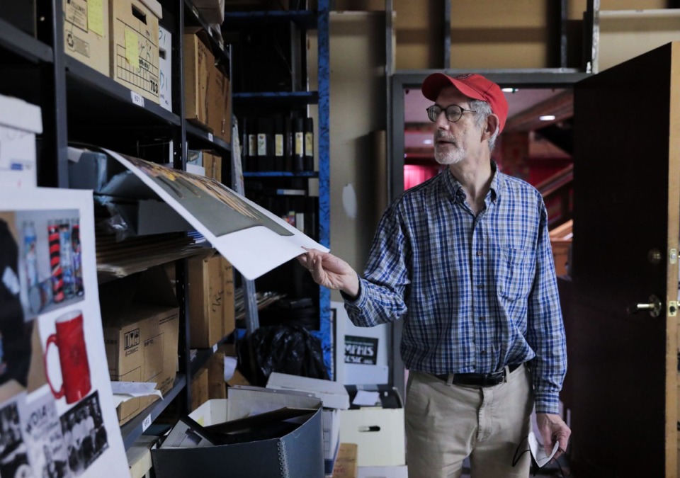 <strong>Mark Hayden (in a 2022 photo) goes through the archives at the the Center for Southern Folklore. The center&rsquo;s cofounder Bill Ferris and others are concerned about the future of the materials stored there.</strong> (Patrick Lantrip/The Daily Memphian)