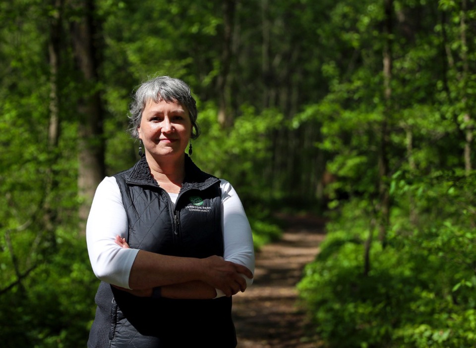 <strong>Tina Sullivan (in a file photo taken at the Old Forest) is stepping down from her position as Overton Park Conservancy executive director.</strong> (Patrick Lantrip/Daily Memphian)