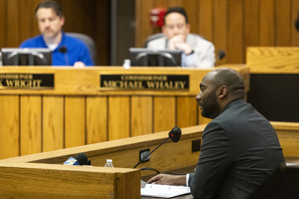 <strong>Shelby County Mayor Lee Harris makes his budget presentation to the Shelby County Commission on Wednesday, May 1. The Commission will vote on budget amendments and proposals on Monday, June 17.</strong> (Brad Vest/Special to The Daily Memphian file)