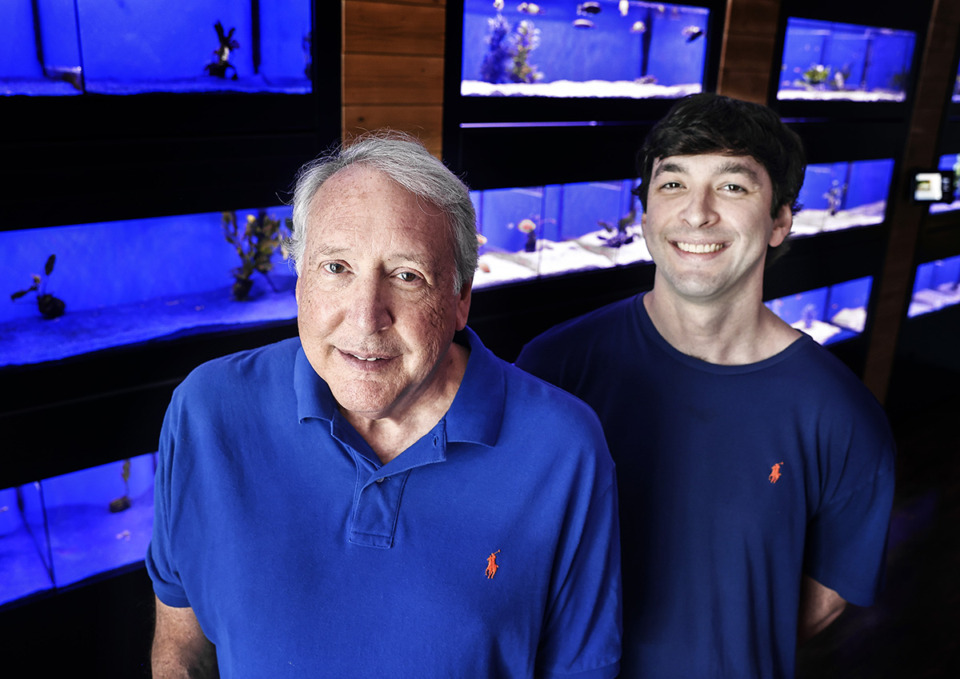 <strong>Father-and-son Warren, left, and Jonathan, right, Hume recently opened Fins Freshwater Aquariums in Bartlett.</strong> (Mark Weber/The Daily Memphian)