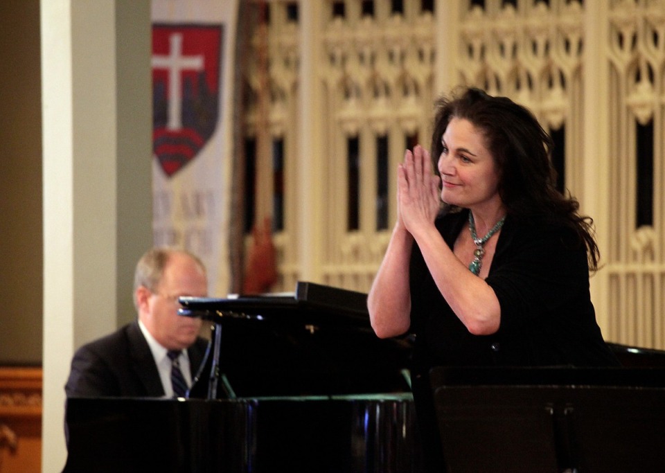 <strong>World-renowned opera singer Kallen Esperian performs for a crowd during the Calvary &amp; the Arts Concert Series on at Calvary Episcopal Church Downtown.</strong> (The Daily Memphian file)