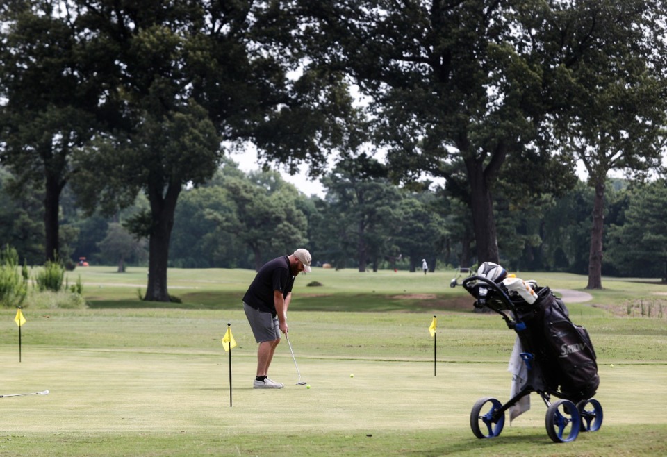 <strong>Golfers play at the newly renovated The Links at Pine Hill on Tuesday, July 18, 2023. It was one of the first Memphis golf courses to be integrated.&nbsp;</strong>(Mark Weber/The Daily Memphian file)