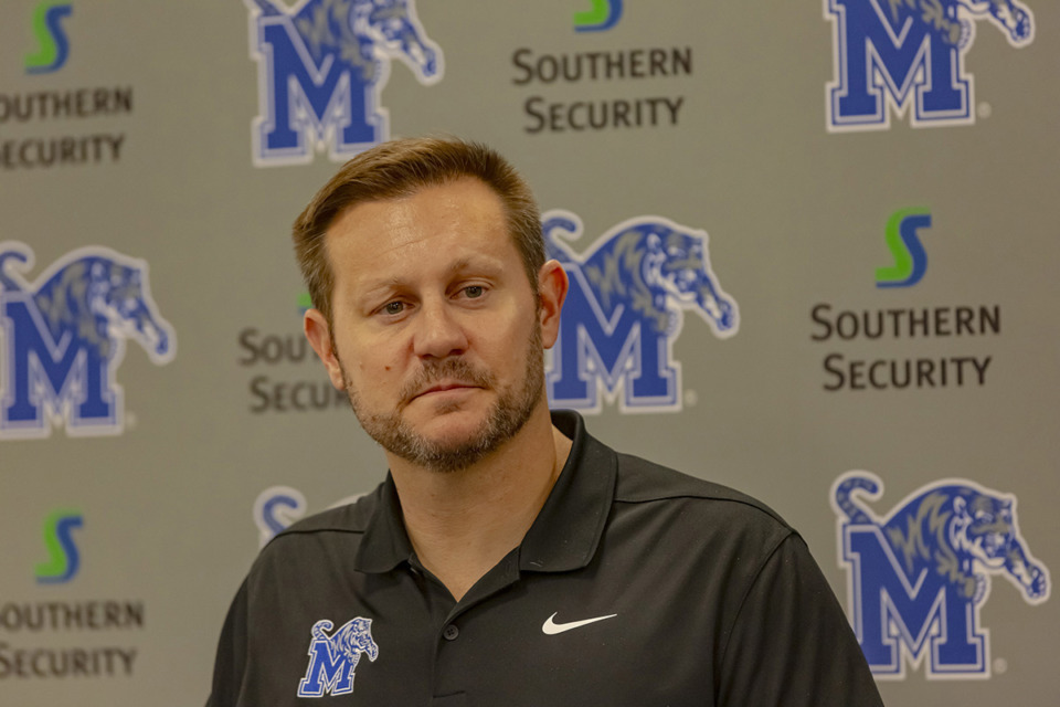 <strong>University of Memphis Tigers football coach Ryan Silverfield speaks at the media luncheon at Billy J. Murphy Athletic Complex March 13.</strong> (Ziggy Mack/Special to The Daily Memphian)