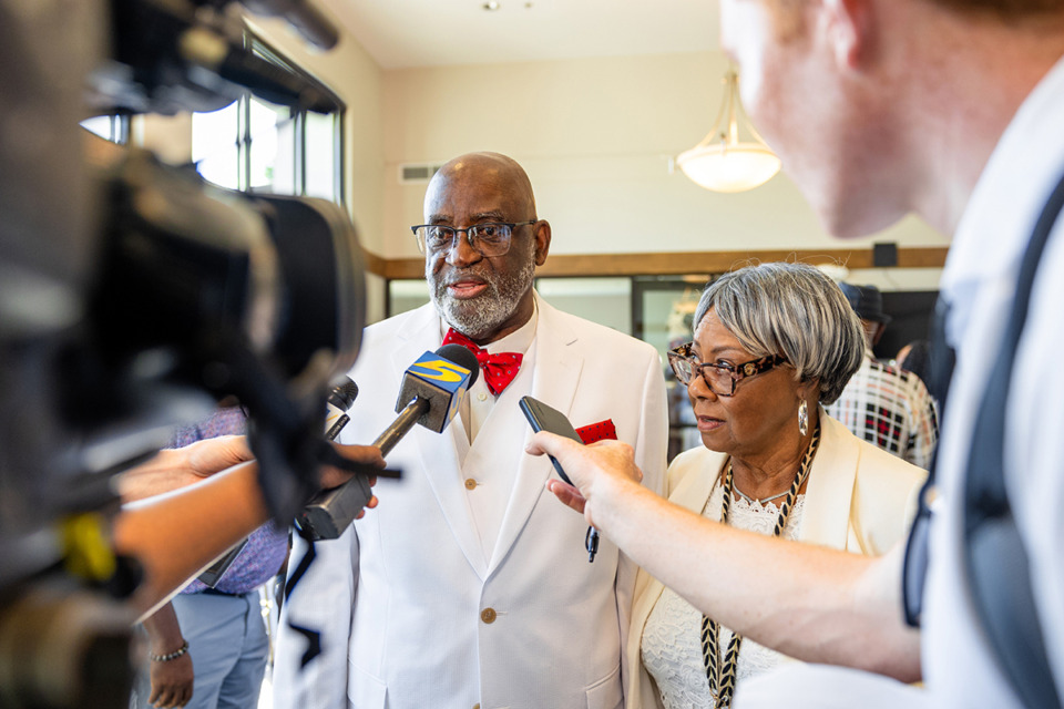 <strong>&ldquo;In all my life, I&rsquo;ve tried to help and serve other people,&rdquo;&nbsp;Charles Hudson said Saturday at the Pine Hill Golf Course. The new clubhouse&nbsp; is named the Cleophus Sr. and Charles Hudson Clubhouse&nbsp;in honor of Hudson and his late father, both pioneers of the Black golf community in Memphis.</strong>&nbsp;(Benjamin Naylor/The Daily Memphian)