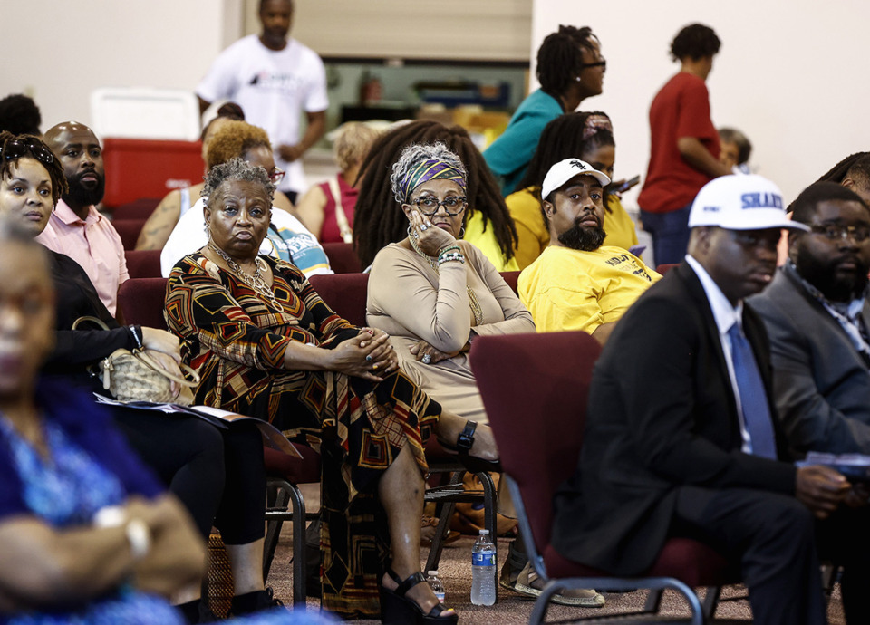 <strong>Community members attend a candidate forum&nbsp;at the Greer Chapel AME Church&nbsp;at 3205 Chelsea in North Memphis on Thursday, June 27, 2024.</strong> (Mark Weber/The Daily Memphian)