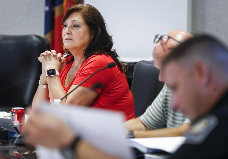 <strong>Lee Caldwell participates in a DeSoto County Board of Supervisors budget meeting Aug. 22, 2022.</strong> (Mark Weber/The Daily Memphian file)
