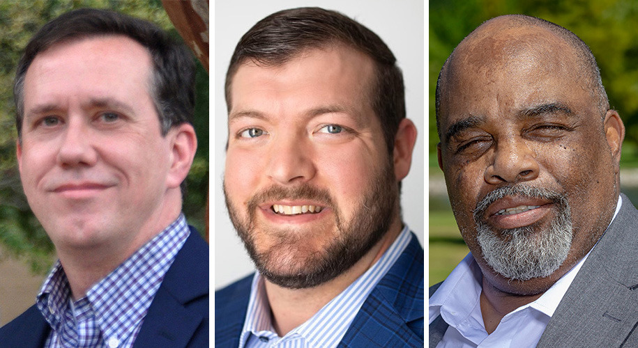 <strong>Kevin Quinn (left), Joshua McNeil and Kenneth Hayes are candidates for the Bartlett Alderman Position 6 seat.</strong> (The Daily Memphian file)