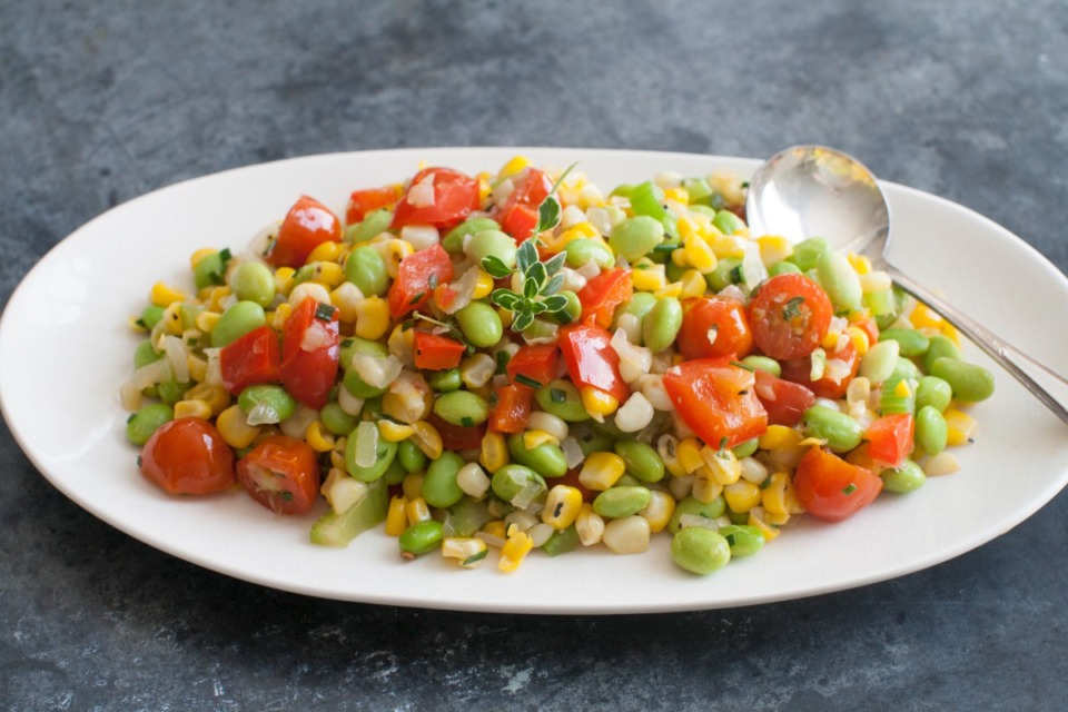 <strong>Kat Gordon describes succotash salad as&nbsp;&ldquo;a glorious side dish for summer cookouts.&rdquo;</strong> (Matthew Mead/AP file)