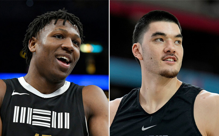 Second-year forward/wing GG Jackson (left) and No. 9 overall draft pick Zach Edey will likely headline the summer Grizzlies next week in Salt Lake City and Las Vegas. (The Daily Memphian file)