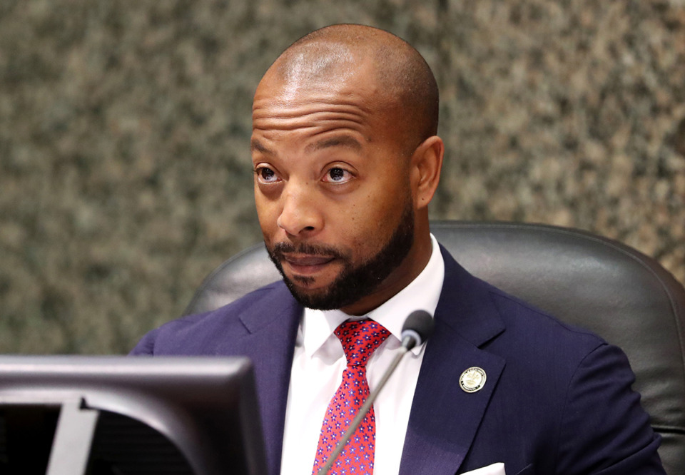 <strong>Shelby County Commissioner Mickell Lowery participates in a Sept. 10, 2018, meeting.</strong> (The Daily Memphian file)