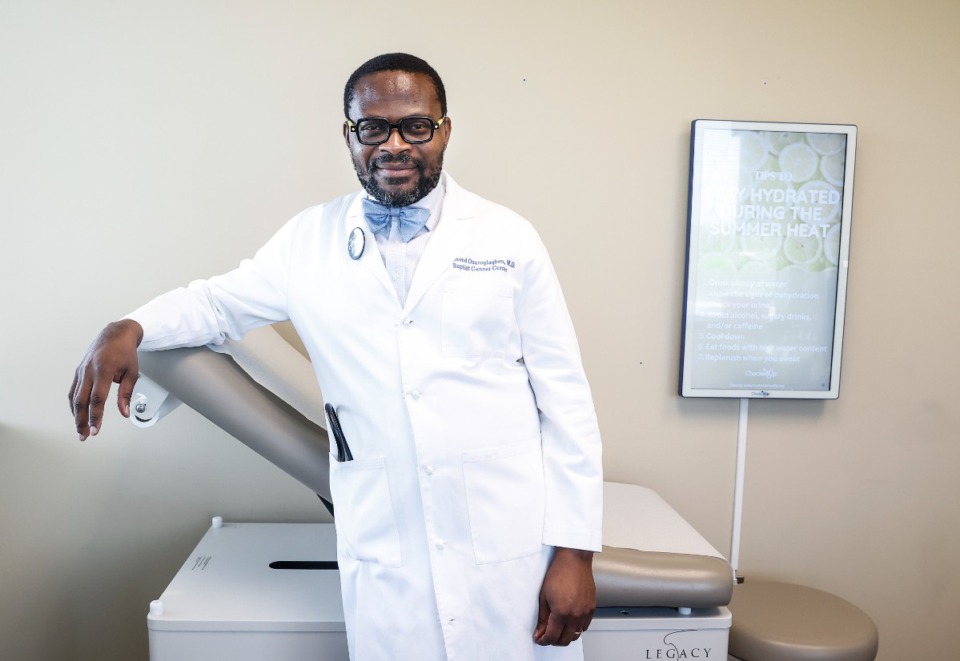 <strong>Dr. Ray Osarogiagbon,&nbsp;chief scientist at Baptist Memorial Health Care and director of the cancer center&rsquo;s thoracic oncology research group, is working with an an AI tool called Sybil to analyze low-dose computed tomography (LDCT) scans to detect future lung cancer risk.</strong> (Mark Weber/The Daily Memphian)