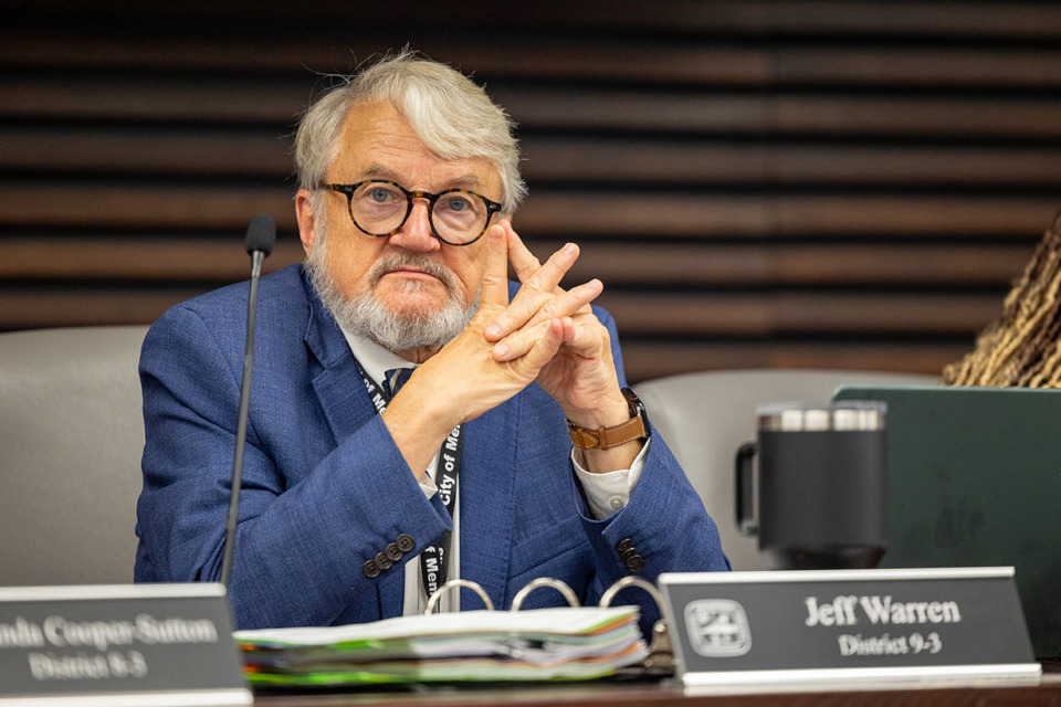 <strong>&ldquo;This is allowing this to go on the ballot for our citizens to vote,&rdquo; Dr. Jeff Warren said about the ballot question on Tuesday, July 9. &ldquo;If we as a body decide we don&rsquo;t want to vote on it, we vote it down at that time.&rdquo;</strong> (Benjamin Naylor/The Daily Memphian)