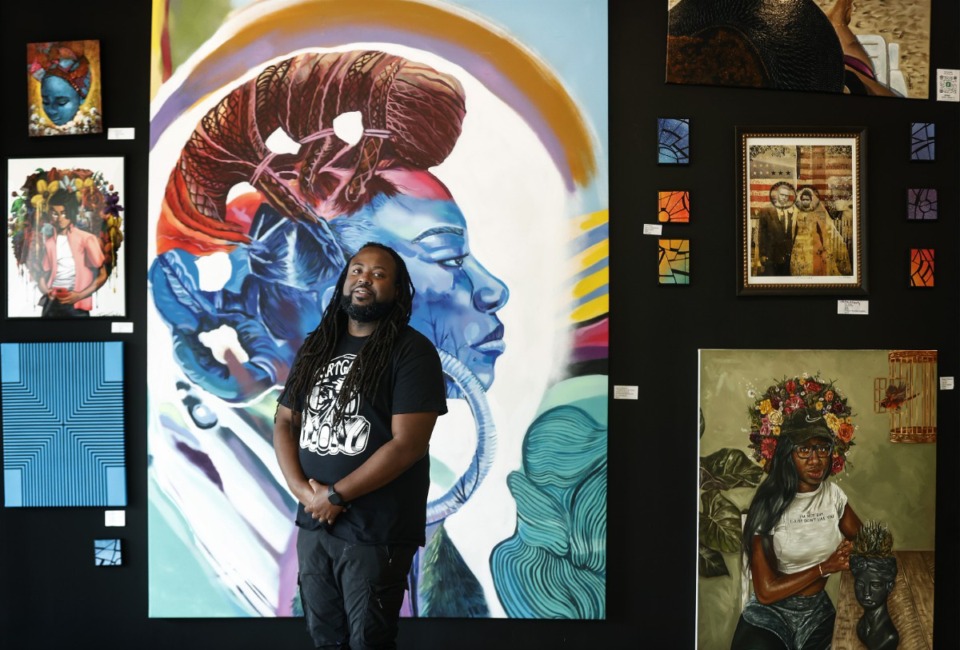 <strong>Artist Jamond Bullock stands in his new gallery in Whitehaven on Tuesday, July 9, 2024.</strong>&nbsp;(Mark Weber/The Daily Memphian)