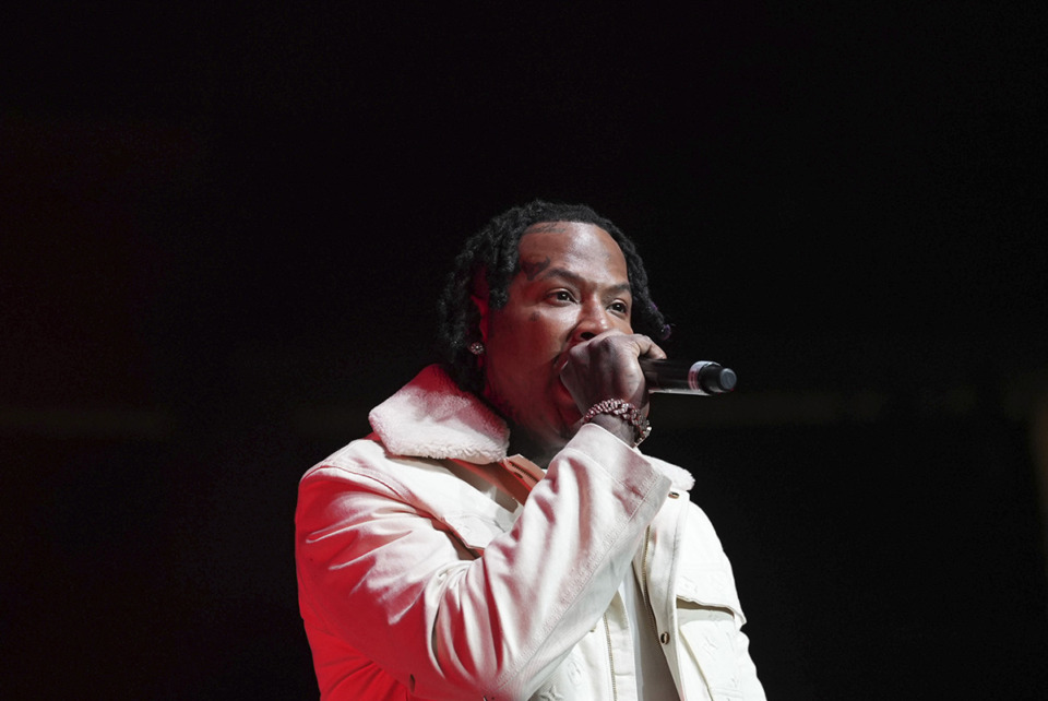 <strong>Moneybagg Yo performs at the Powerhouse NYC on October 29, 2022 in Newark, New Jersey.</strong> (John Nacion/STAR MAX/IPx file)