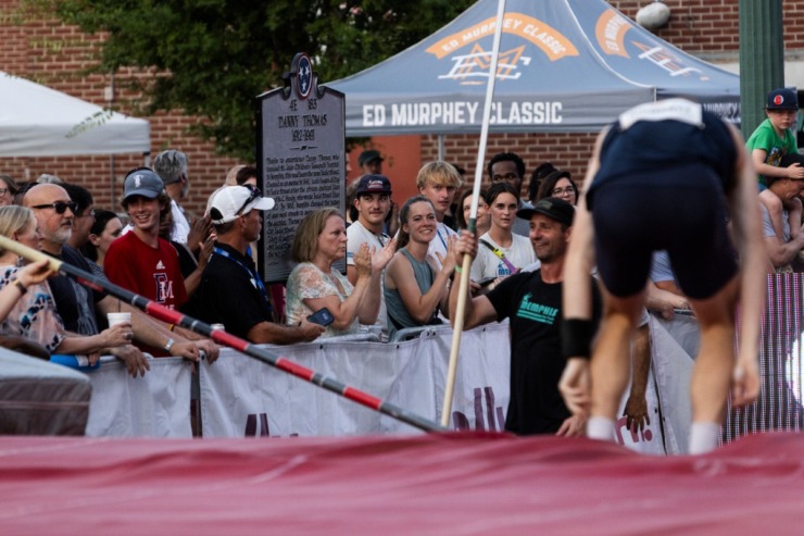 <strong>Spectators watch from the sidelines on Beale Street on Saturday, July 13.</strong> (Brad Vest/Special to The Daily Memphian)