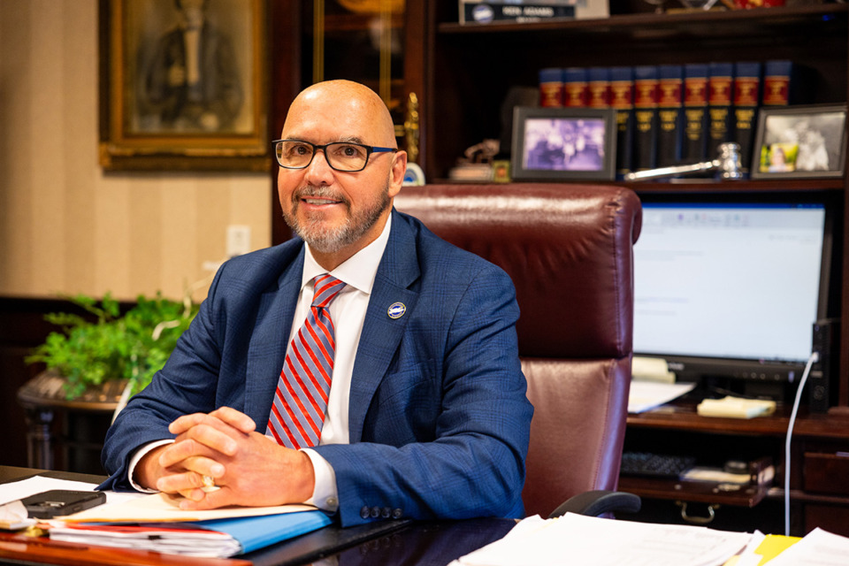 <strong>First elected mayor in 2021, Olive Branch Mayor Ken Adams recently announced he will run for a second term in 2025.</strong> (Benjamin Naylor/The Daily Memphian)