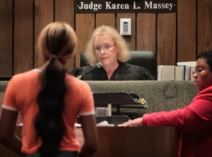 <strong>Judge Karen Massey hears several cases on drivers cited for driving on a suspended license during general sessions court in August, 2018. Rising traffic and license fees are a heavy burden for a number of Memphians, creating an impossible situation for many working poor who can't pay their fees without work and can't get work without a driver's license.</strong> (Jim Weber/Daily Memphian file)