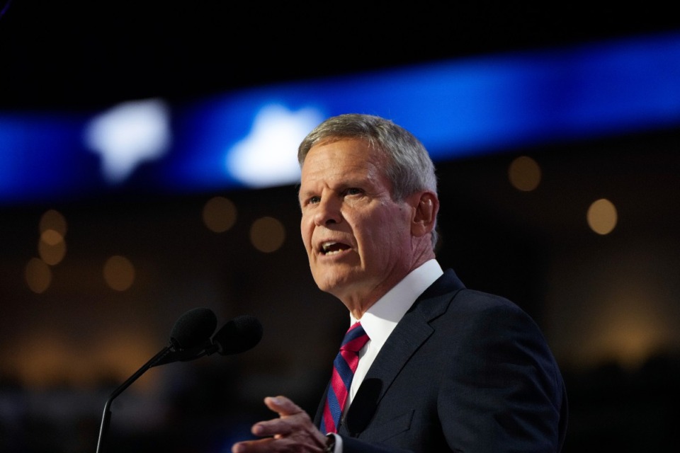 <strong>Gov. Bill Lee praised Donald Trump for backing school choice at the Republican National Convention in Milwaukee.</strong> (APaul Sancya/AP)