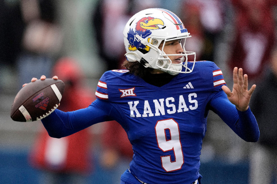 <strong>Former Kansas quarterback Jason Bean was the top pick in the UFL Draft by the Memphis Showboats.</strong> (AP File Photo/Charlie Riedel)