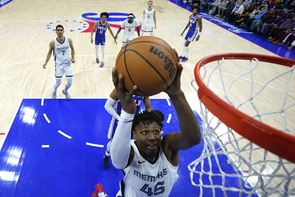 <strong>Memphis Grizzlies wing GG Jackson finished with 27 points and 13 rebounds on 50% shooting in the summer league victory over the Orlando Magic.</strong>&nbsp;(Matt Slocum/AP file)