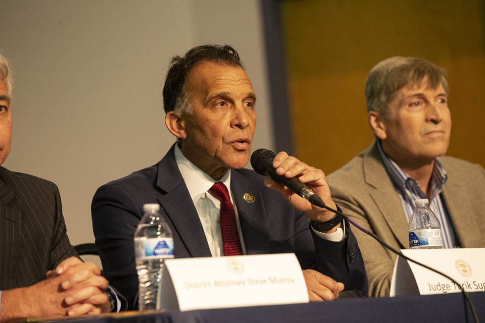 <strong>Judge Tarik Sugarmon speaks at panel discussion about the state of crime in Memphis at First Baptist Church on Broad March 30, 2023.</strong> (The Daily Memphian file)