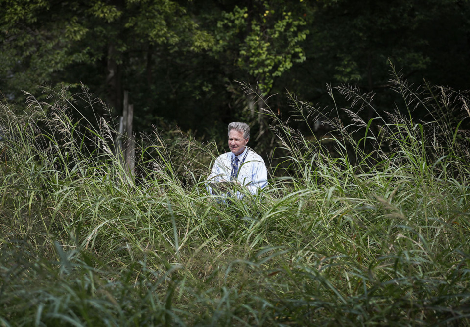 <strong>Steve Shular (in a file photo, surveying overgrown grass in a neighborhood), recently retired as the city&rsquo;s special assistant for neighborhood concerns.</strong> (Mark Weber/The Daily Memphian file)