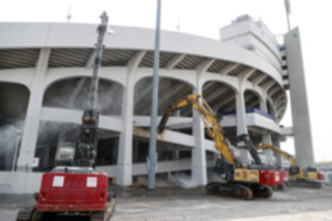 <strong>University of Memphis begins Phase 2 of the Simmons Bank Liberty Stadium renovation project on Monday, July 22, 2024.</strong> (Mark Weber/The Daily Memphian)