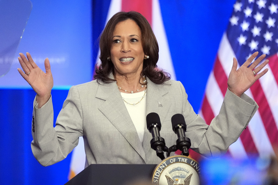 <strong>Vice President Kamala Harris speaks at an event May 1, 2024, in Jacksonville, Fla. Harris could become the first Black woman to head a major party's presidential ticket after President Joe Biden&rsquo;s ended his reelection bid. The 59-year-old Harris was endorsed by Biden on Sunday, July 21, after he stepped aside amid widespread concerns about the viability of his candidacy.</strong> (John Raoux/AP Photo file)