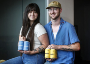 <strong>Comeback Coffee owners Amy (left) and Hayes McPherson (right) have launched a line for Memphis sparkling waters.</strong> (Mark Weber/The Daily Memphian)
