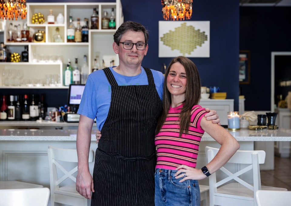 <strong>Courtney and Drew Bryan opened Blue Honey Bistro in 2017.</strong> (Patrick Lantrip/The Daily Memphian)