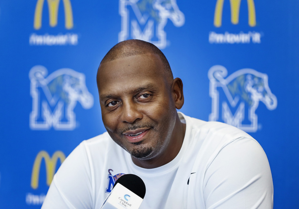 <strong>Memphis head coach Penny Hardaway speaks during media availability on Friday, Oct. 22, 2021.</strong> (Mark Weber/The Daily Memphian file)&nbsp;