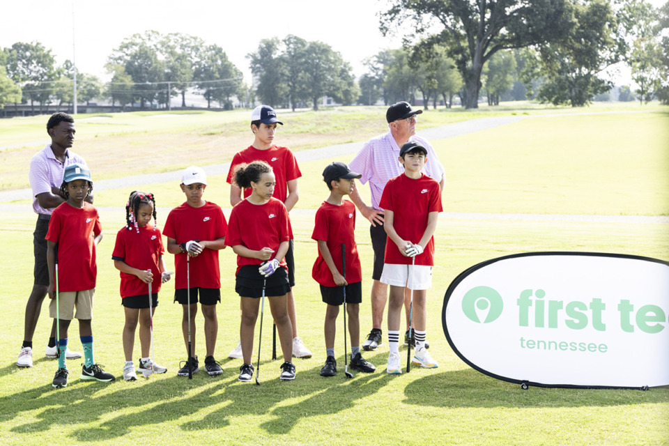 <strong>Members of First Tee Tennessee, an organization that makes the game accessible to young golfers, are guests at The Links at Audubon golf course opening.</strong>&nbsp;(Brad Vest/Special to The Daily Memphian)