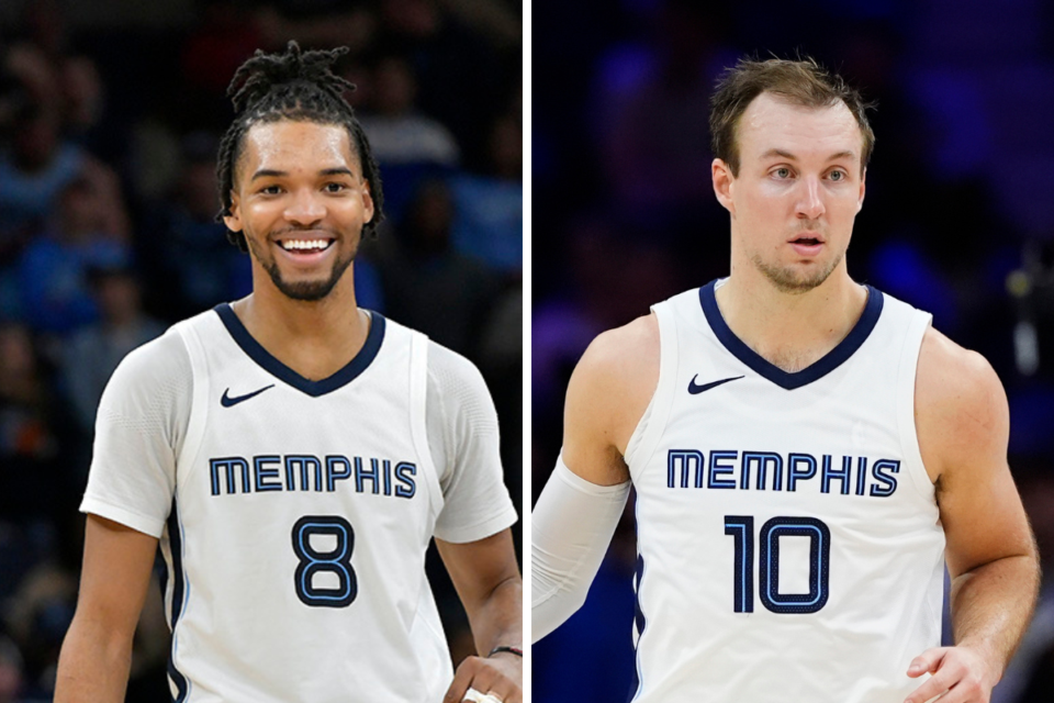 <strong>Ziaire Williams (left) was traded to the Brooklyn Nets, and Luke Kennard (right) was re-signed to the Grizzlies.</strong> (AP Photo file)&nbsp;